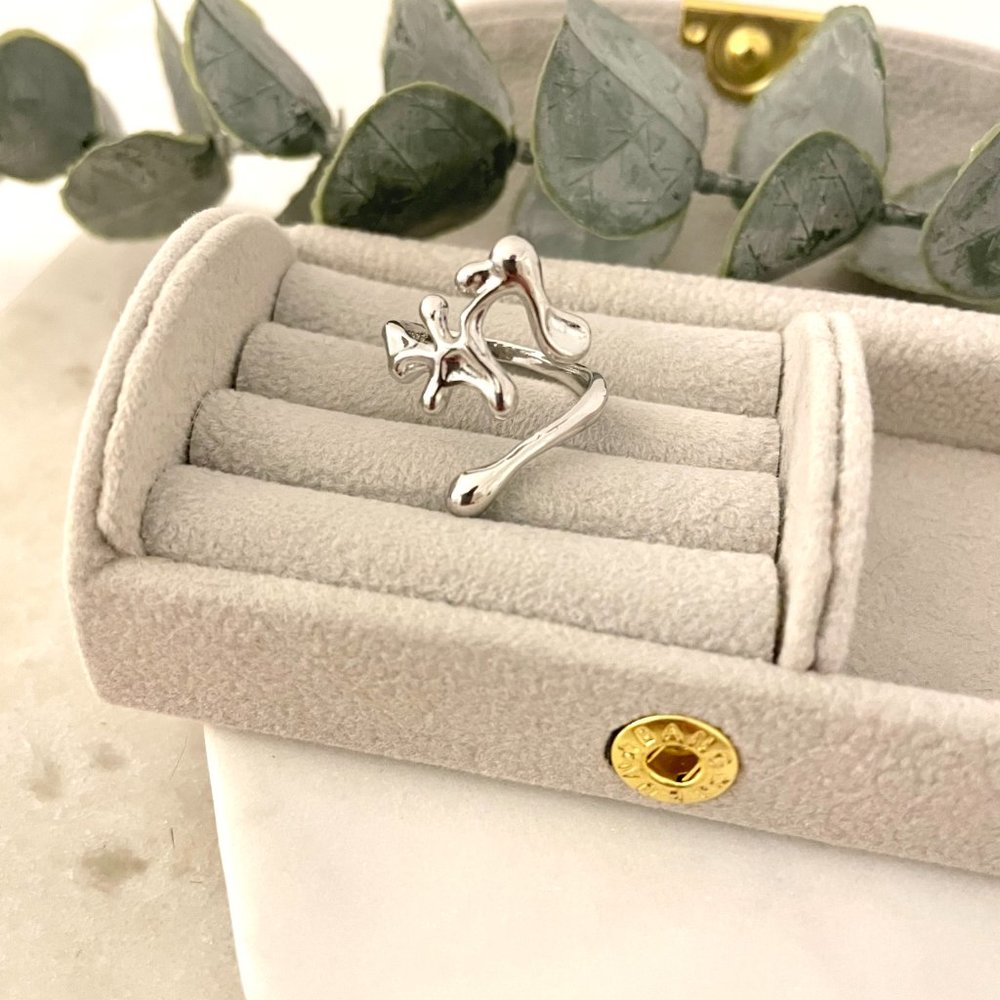 925 Sterling Silver Minimalist Geometric Stackable Dainty Ring Modern Boho Ring - Picture 3 of 6